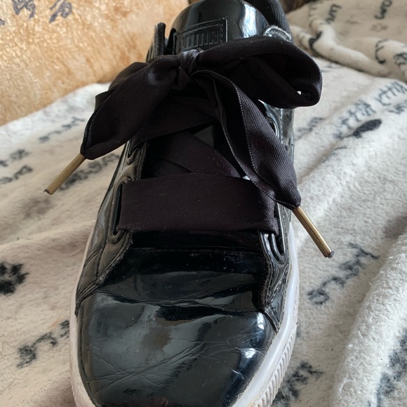 Puma Basket woman’s black runners size 9 - Picture 3 of 13